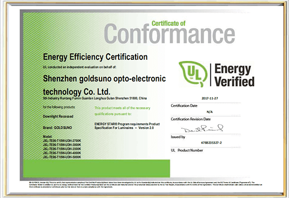 Energy Star Certification