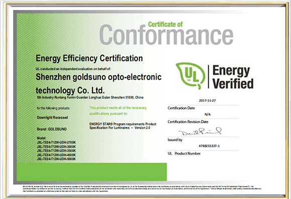 Energy Star Certification