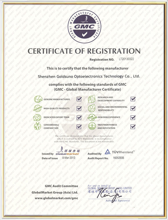 GMC-Global Manufacturer Certificate