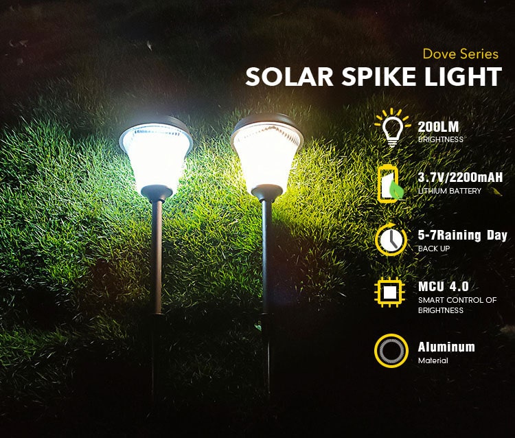 Dove Solar Ground Spike Lights