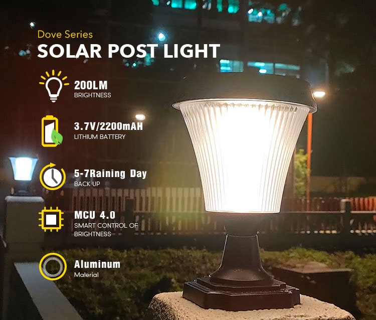 Dove Solar Post Lights