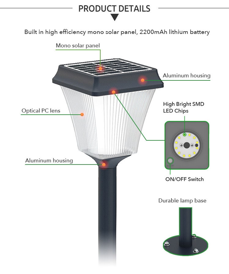 Solar Lawn Lights Product Details