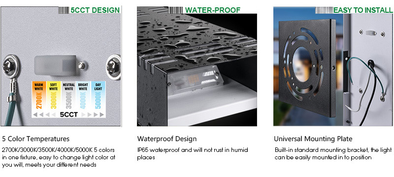 5CCT switchable/IP65 waterproof/easy to install