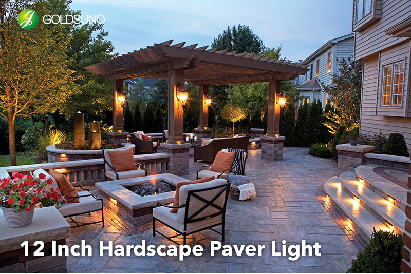 12 Inch 7W Low Voltage hardscape paver light