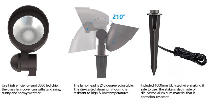 low voltage landscape light 5w product features