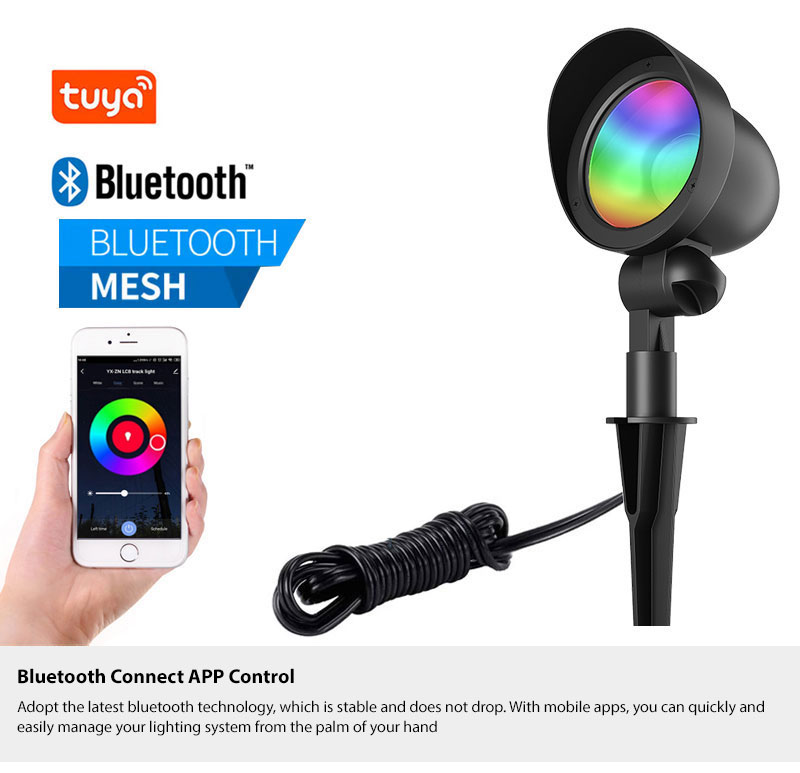 RGBW Landscape lights controlled by tuya app
