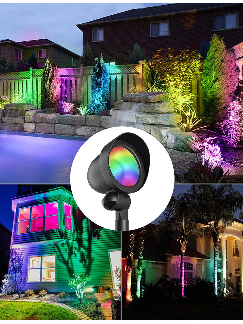 Applications of rgbw landscape spot lights