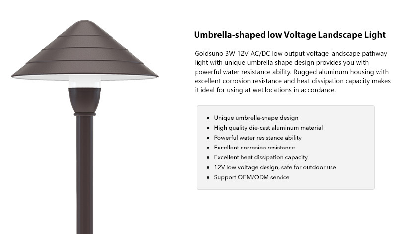 3w mushroom path light features