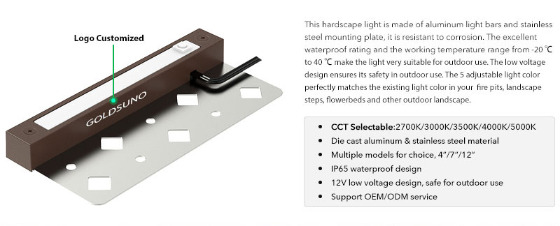 The Step Light is ideal for your barbecue fire pits, landscape steps, flowerbeds and other outdoor landscape