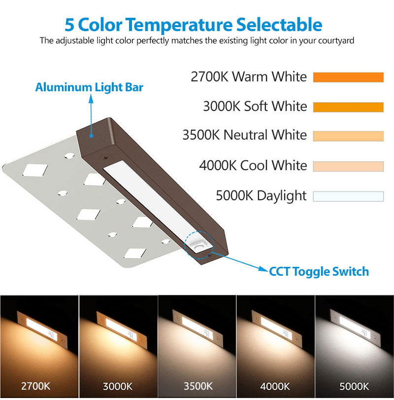 7 inch Step Light with 2700k 3000k 3500k 4000k 5000k selectable