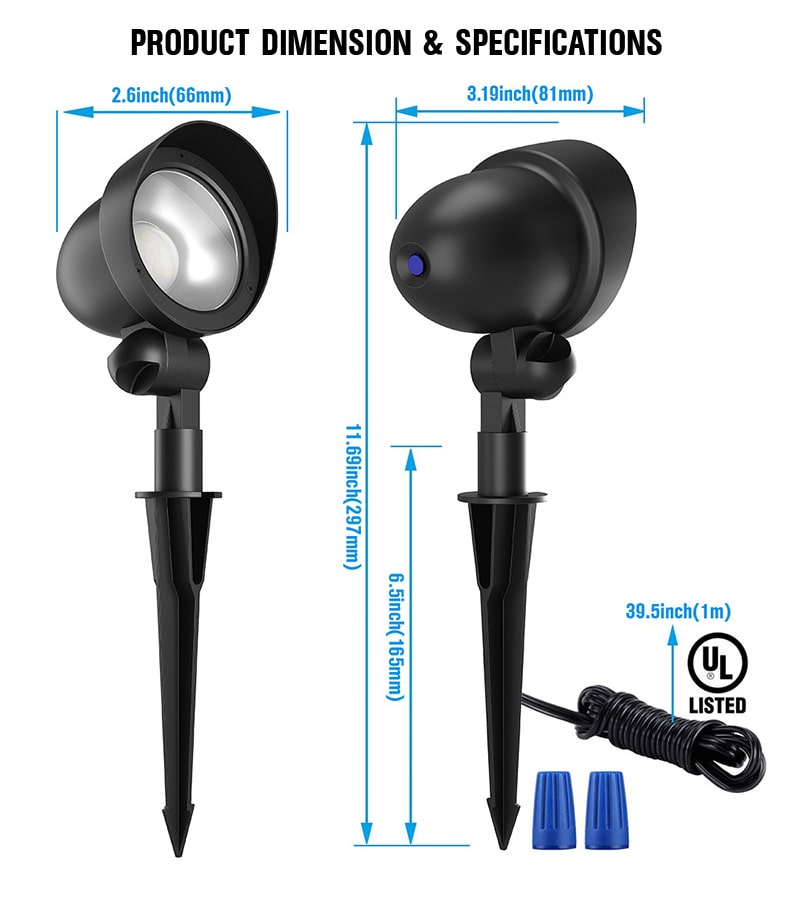 dimensions of Low Voltage Landscape Light Ket
