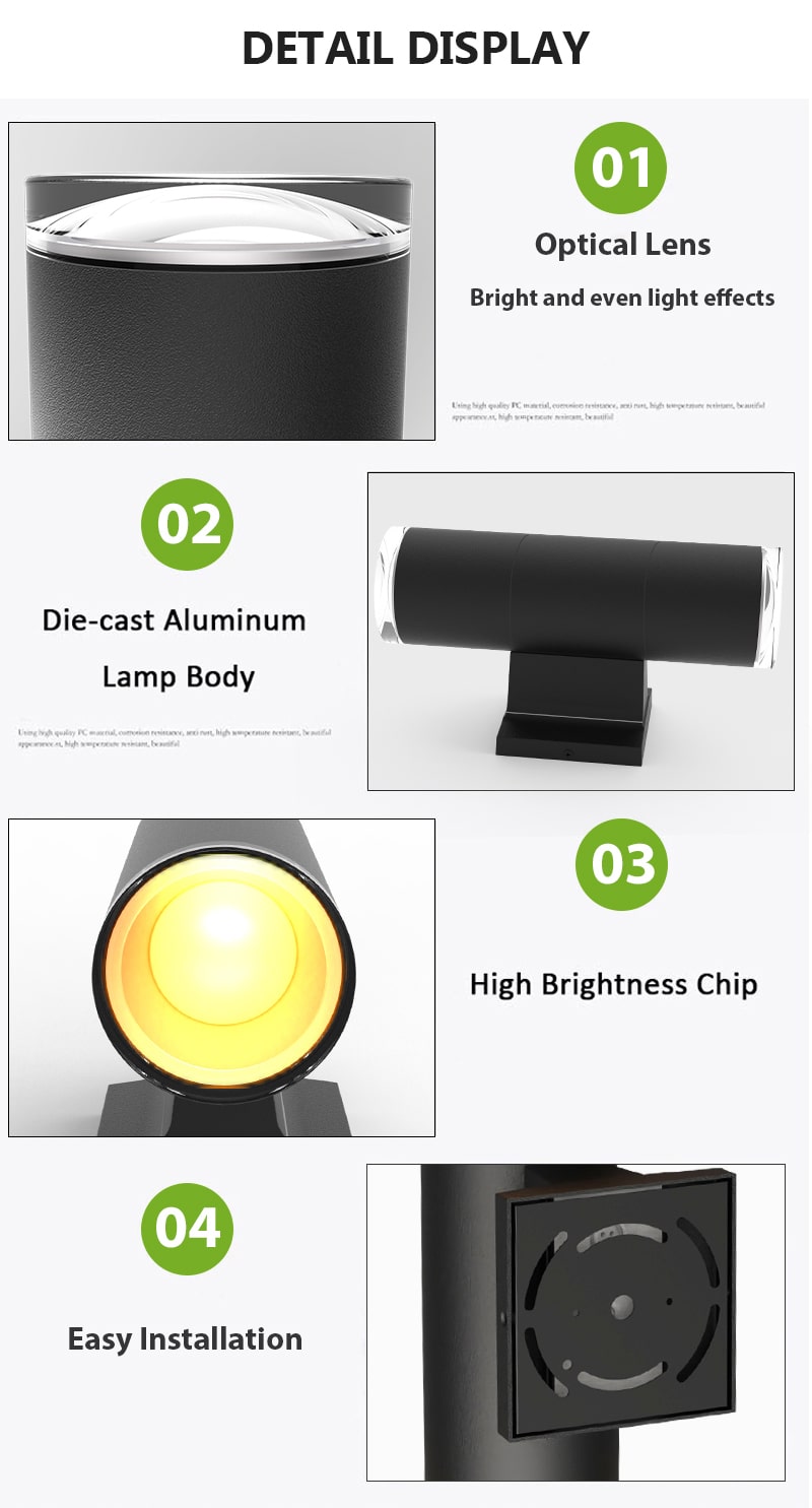 Product display of Cylinder Up and Down Wall Light