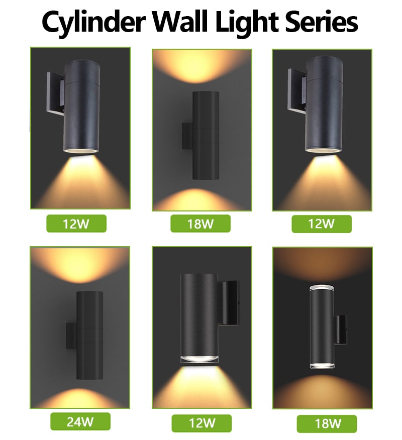 Cylinder Up and Down Wall Light Series