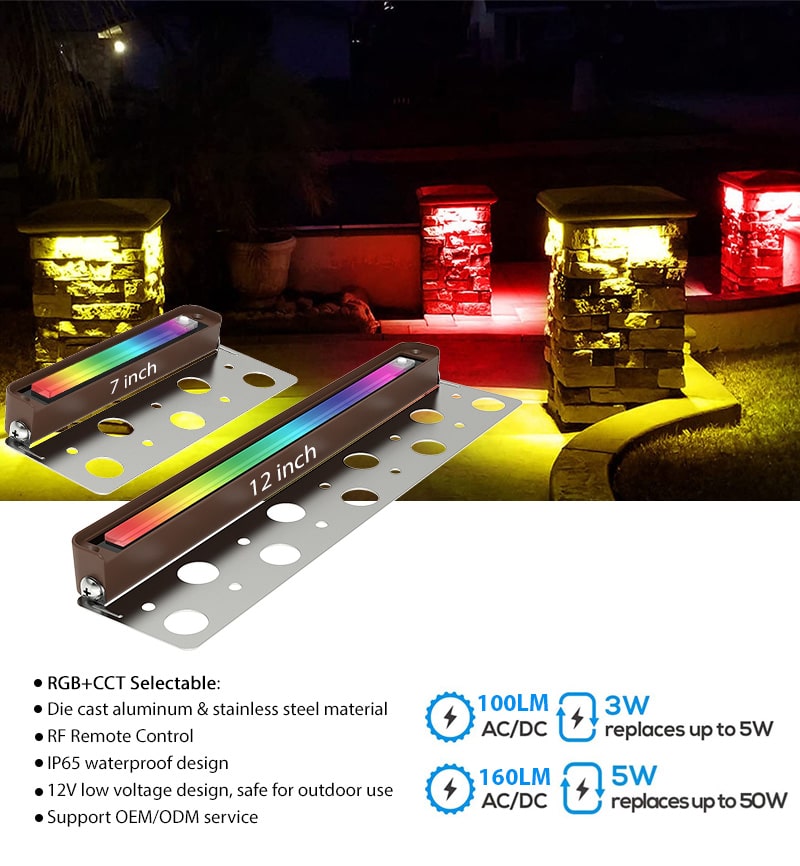 Features of RGBW Hardscape Light Set