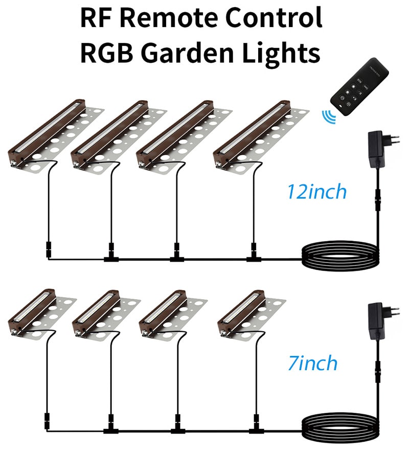 rgbw hardscape light with remote controller