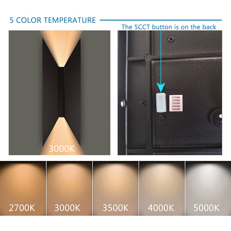 5 color temperature in one fixture and tunable