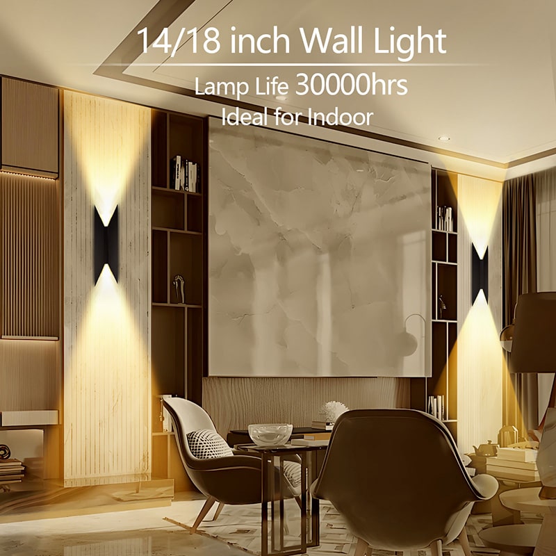 14 inch up and down wall lights ideal for indoor