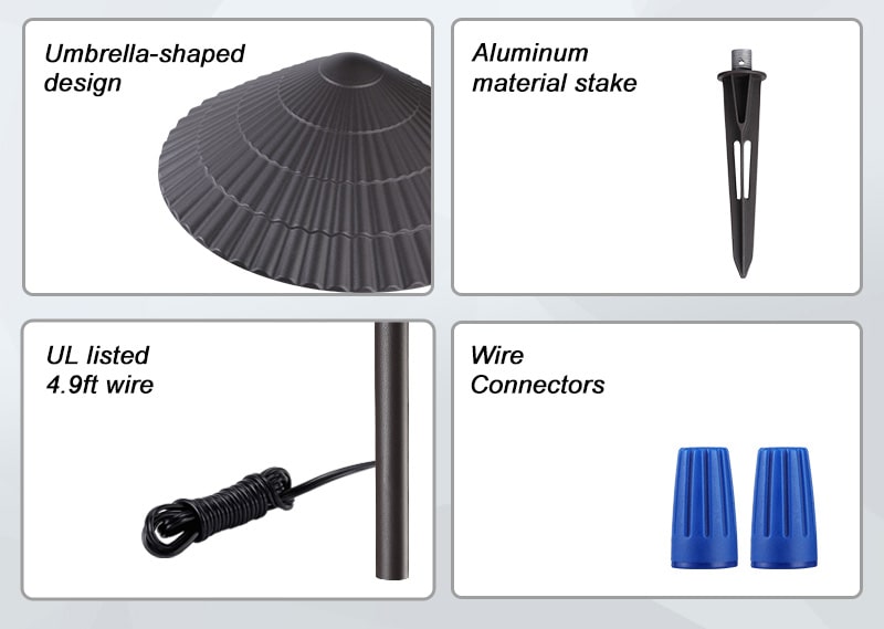 3w mushroom shape landscape light product structure