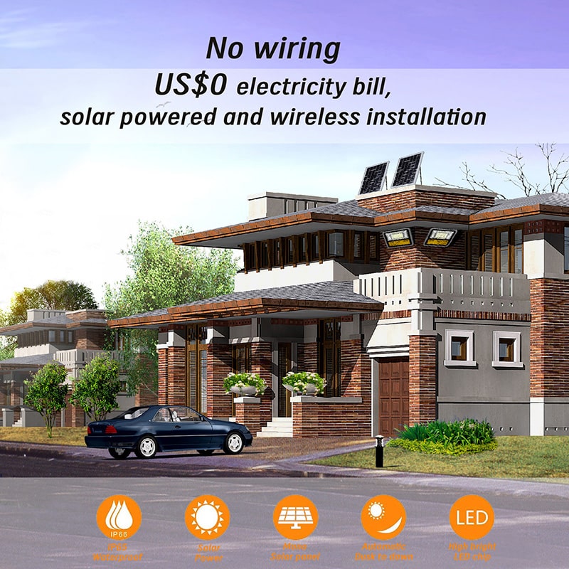 solar flood lights with 0 electricity bill