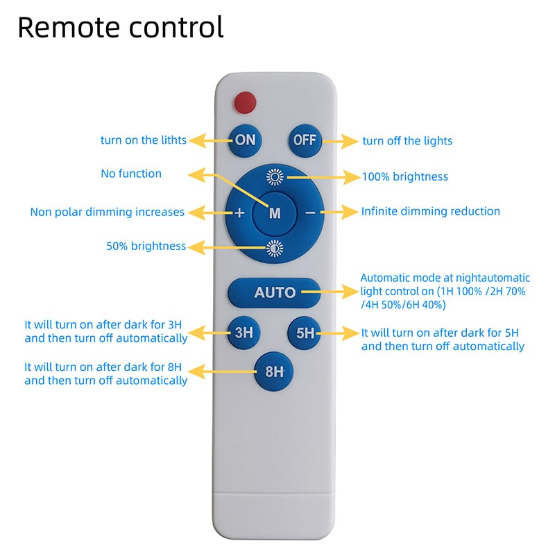 solar flood light with remote control