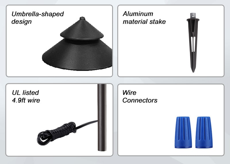 3w Umbrella shape landscape light product structure