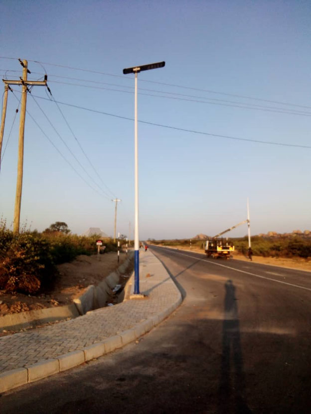 120W Integrated Solar Street Lights Project in Tanzania