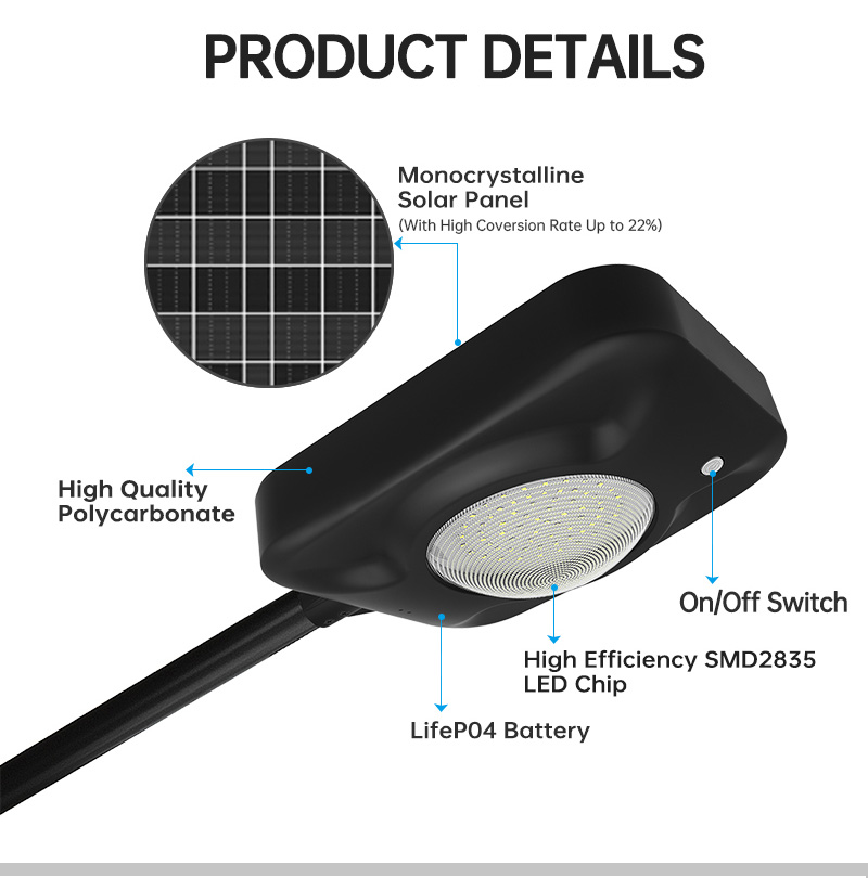 product details of 20w solar street light