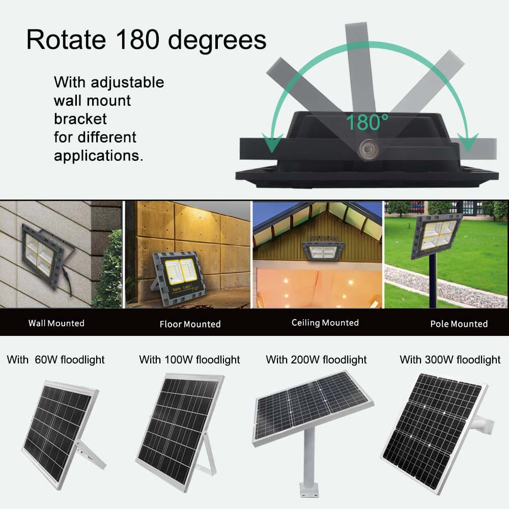 rotatable solar flood light
