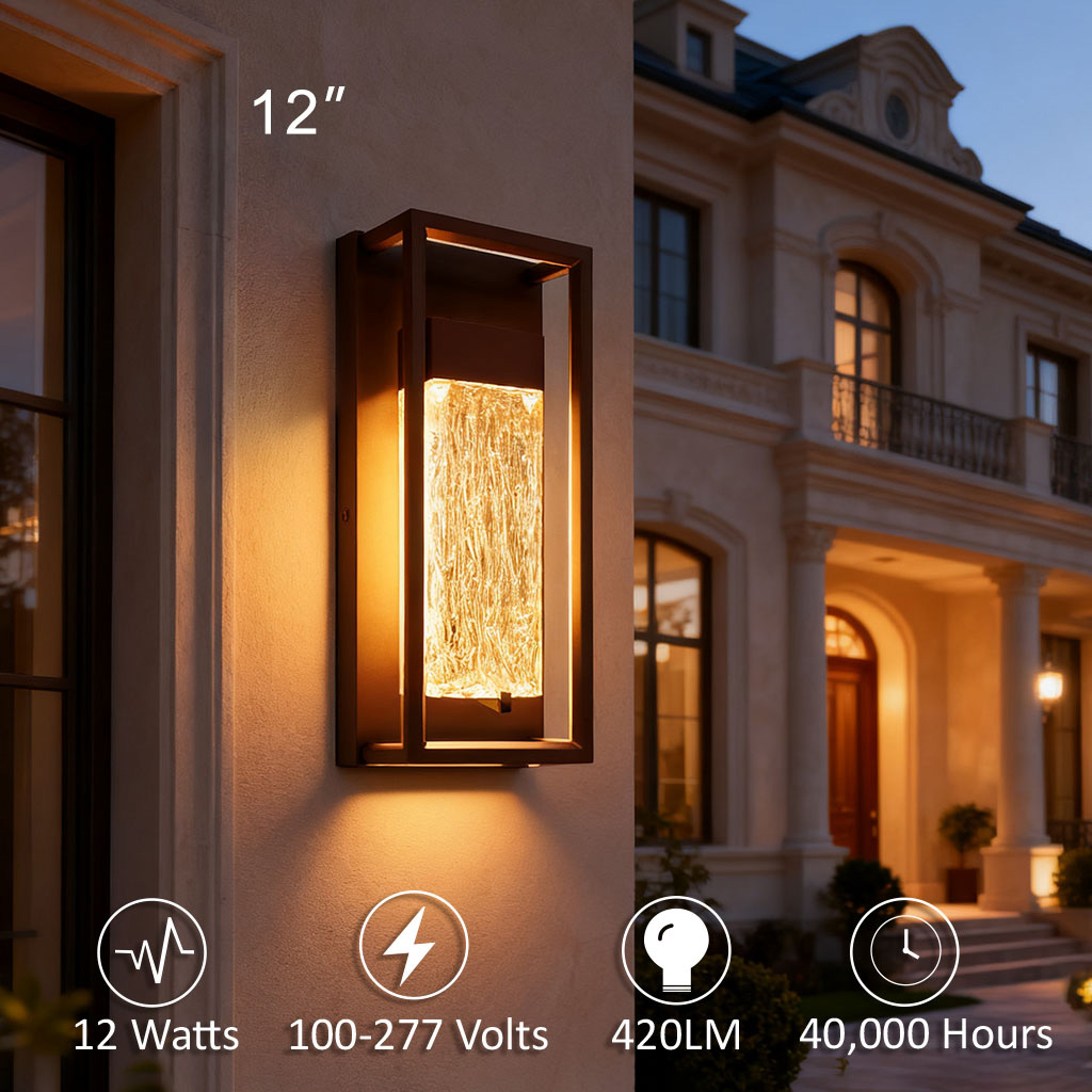 12 inch 5CCT crystal led wall lights