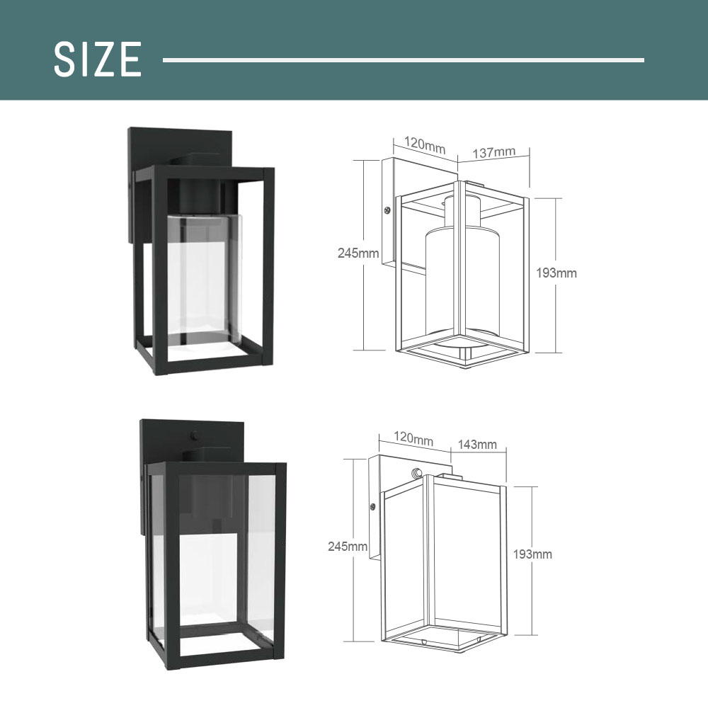 applications of 10 Inch E26 Outdoor Wall Light