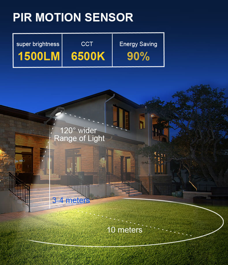 8W Solar Street Lights PIR Motion Sensor