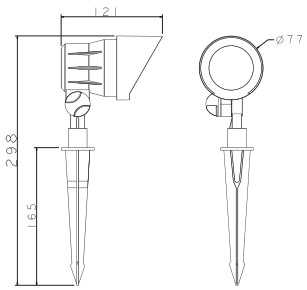 5w led landscape light product Dimensions