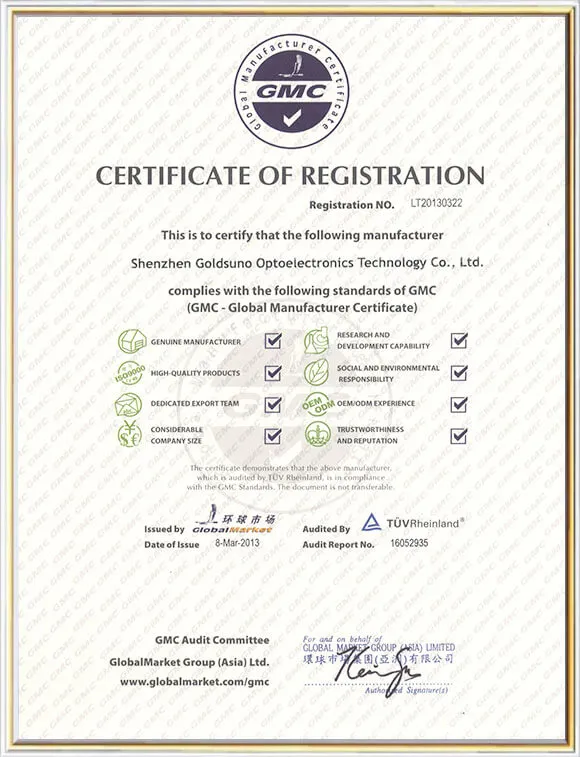GMC-Global Manufacturer Certificate