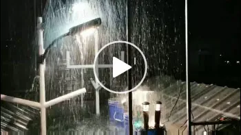 Video - 8W Solar Garden light IP66 Waterproof Testing
