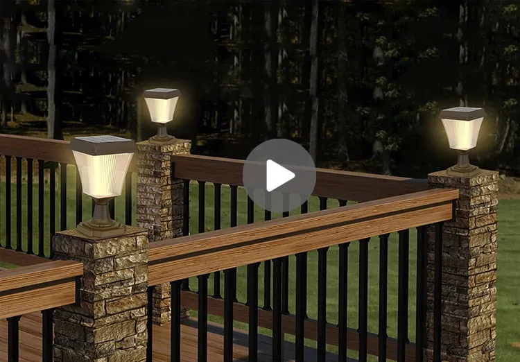 Solar Pillar Lights | Pillar Mounted Solar Lights | Manufacturer Bulk Wholesale