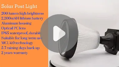 Video - Dove Solar Post Light