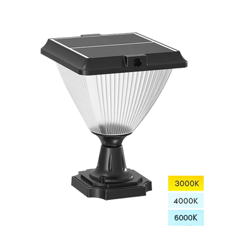 5W Outdoor IP65 Waterproof Solar Gate Post Pillar Lights for Pathway Garden Patio Yard Landscape Decoration