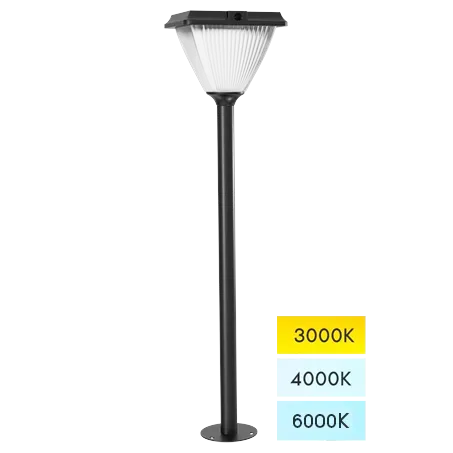 Upgrade Magic 5W Solar Post Lamp 3000K 4000K 6000K Turnable Solar Powered Lamp Post Light