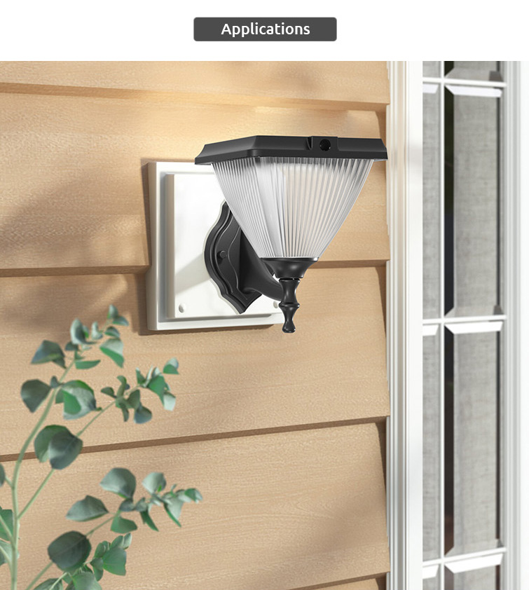 5w solar wall light applications