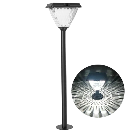 Goldsuno Solar Powered Diamond Light,Outdoor Solar Garden Post Lights Yard Decorations for Pathway Driveway and Garden