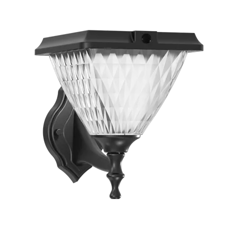 Diamond Solar Wall Lights Outdoor, Solar Powered Led Waterproof Lighting for Fence, Patio, Front Door, Stair, Landscape, Yard and Driveway Pathway