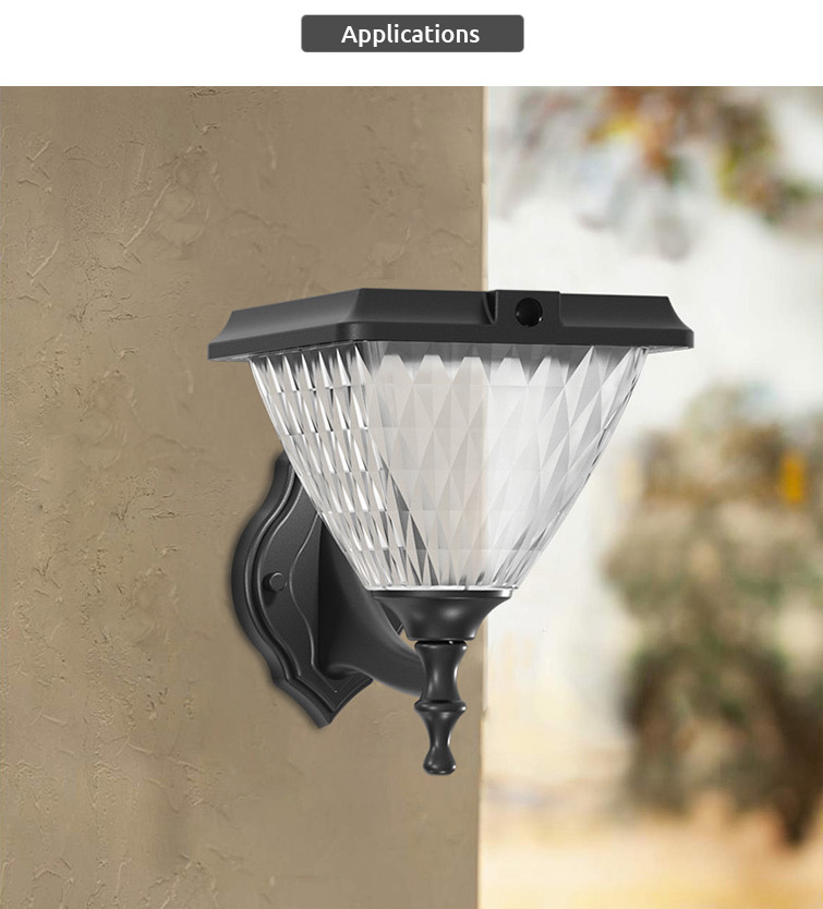 diamond solar wall light applications