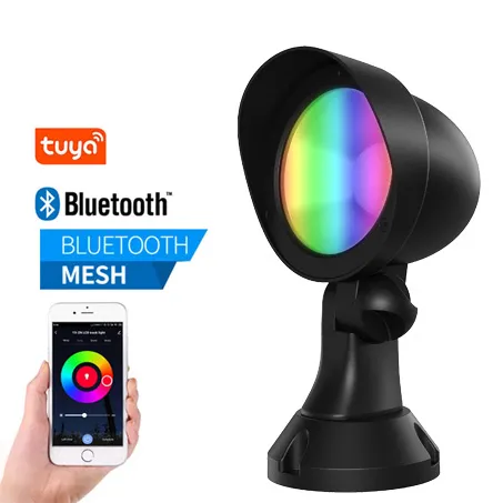 Color Changing LED Landscape Lights RGBW Landscape Lighting IP65 Waterproof Smart LED Garden Pathway Lights with Spike Stand, Tuya APP Control