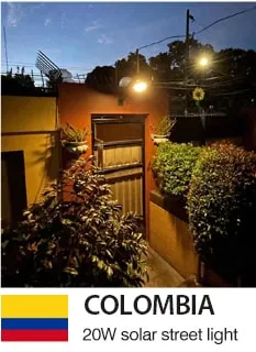 20W Solar Wall Light Project in Colombia