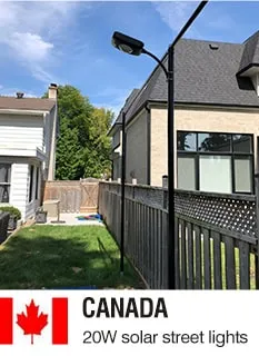 20W All-In-One Solar Street Lights Project in Canada