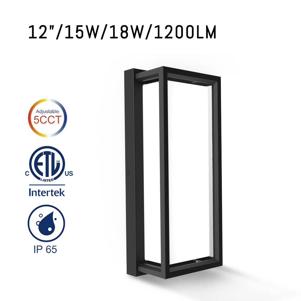 12“ 15W 5CCT / RGBW Outdoor Wall Lights