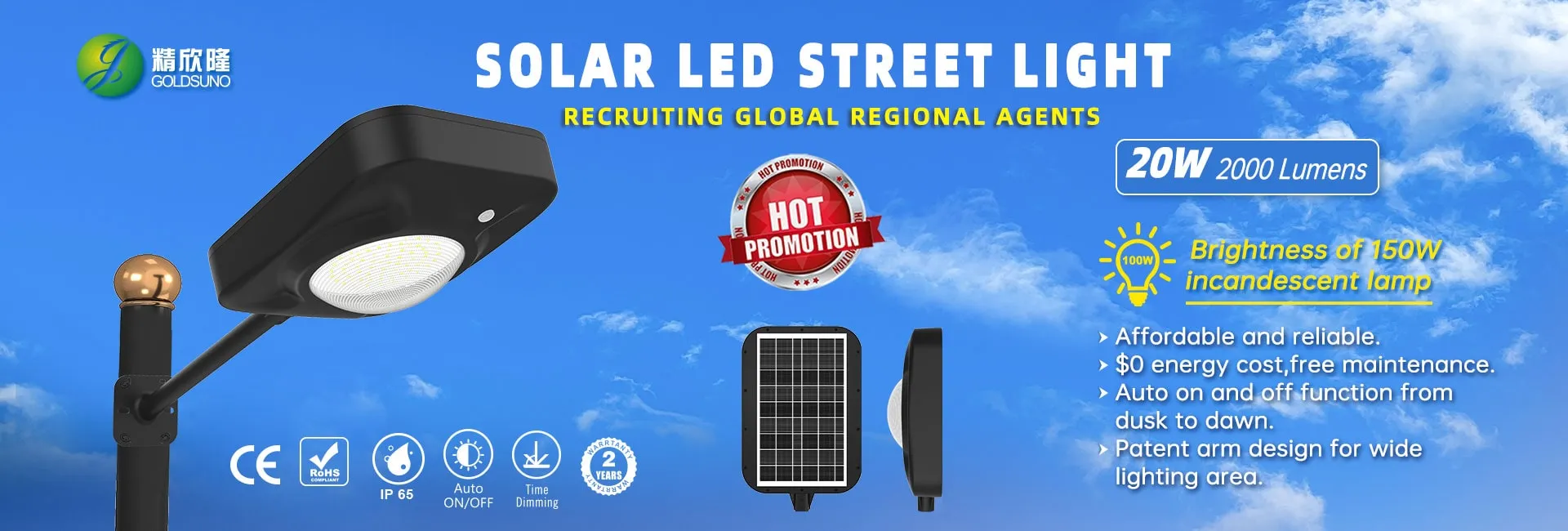 20W Solar Street Lights