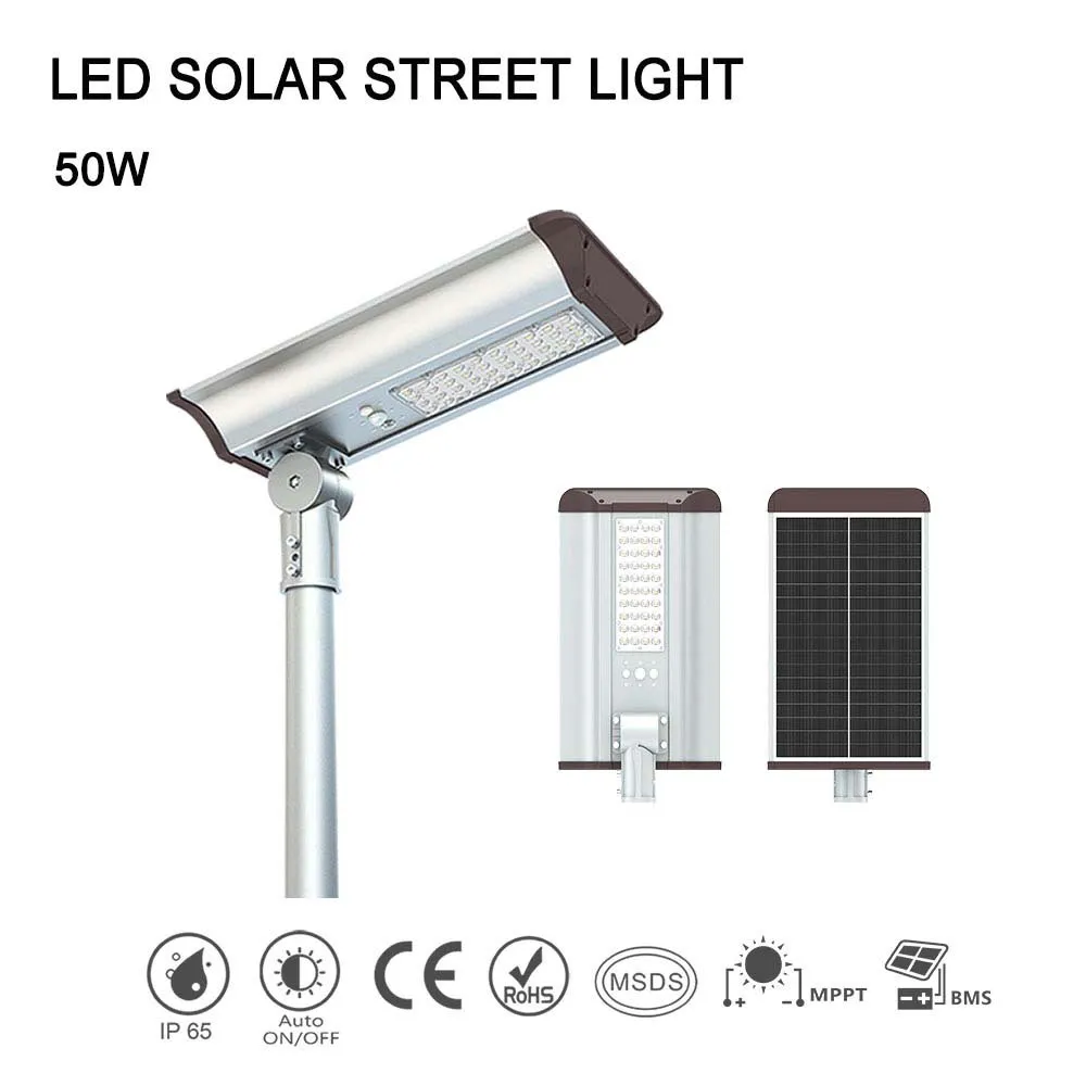50W LED Solar Street Lights, 3000 Lumens Dusk to Dawn Reliable Solar Lights for Streets, Parks, and More