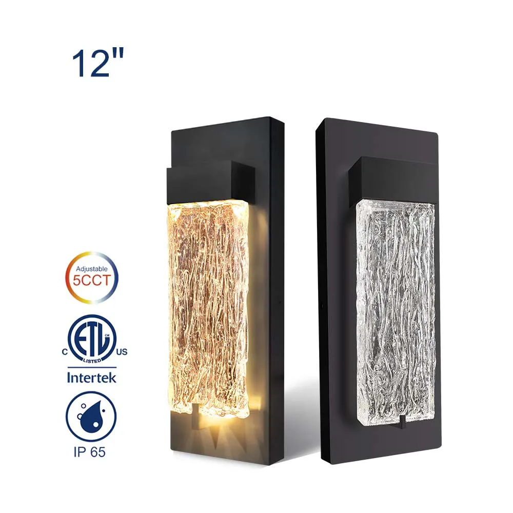 12 Inch Crystal LED Wall Lights, 5CCT Tunable