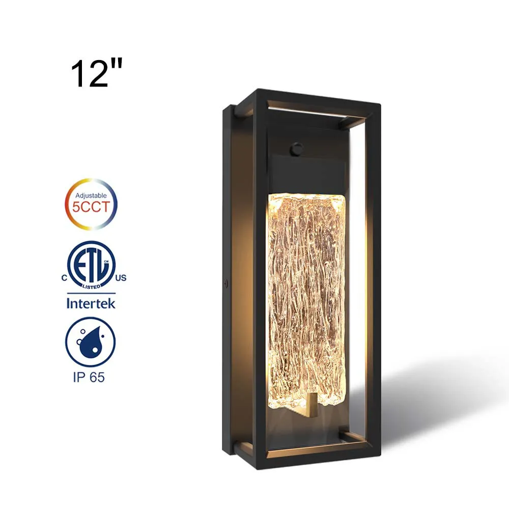 12 Inch Five-sided Crystal LED Wall Lights, 5CCT Tunable